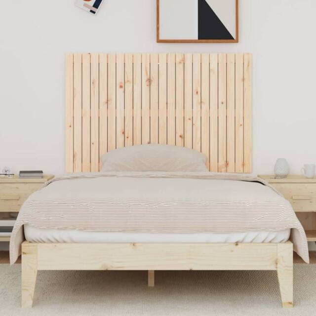 Berkfield Home Wall Headboard 140x3x90 cm Solid Wood Pine in Light Tan - Size: 140 x 3 x 90 cm - image 1