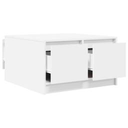 Berkfield Home Decorative Coffee Table with Drawers White 70.5x70x40 cm - thumbnail 5
