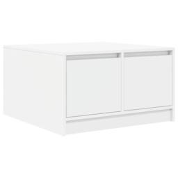 Berkfield Home Decorative Coffee Table with Drawers White 70.5x70x40 cm - thumbnail 3