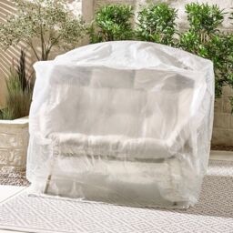 FurnitureboxUK Egg Outdoor Garden Double Chair in Light Brown - thumbnail 7