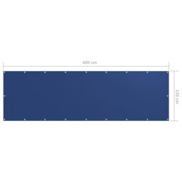 Berkfield Home Balcony Screen Blue 120x400 cm Oxford Fabric - thumbnail 5