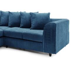 Furniture 786 Hannah Jumbo Cord Scatter Back 2c2 Corner Sofa in Mid Blue - thumbnail 4