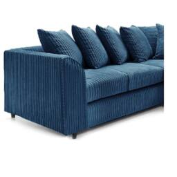 Furniture 786 Hannah Jumbo Cord Scatter Back 2c2 Corner Sofa in Mid Blue - thumbnail 3