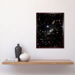 "Artery8 NASA James Space Telescope Deep Field Image Stars Galaxies Framed Art in Brown - Size: W12"" x H16""" - thumbnail 2