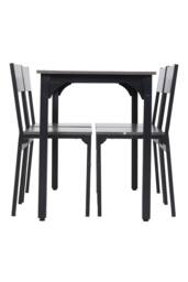 Living and Home 5-Piece Dining Table and Chairs Set in Grey - thumbnail 3