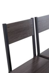Living and Home 5-Piece Dining Table and Chairs Set in Grey - thumbnail 8