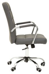 Orsina Ergonomic Black Tufted Home Office Chair, Comfortable Work From Home Chair, Movable Ergonomic Work Chair in Grey - thumbnail 4