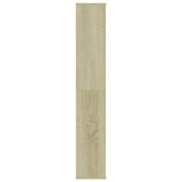 Berkfield Home Room Divider/Book Cabinet Sonoma Oak 100x24x140 cm Engineered Wood in Brown - Size: 100 x 24 x 140 cm - thumbnail 6