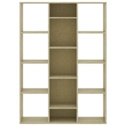 Berkfield Home Room Divider/Book Cabinet Sonoma Oak 100x24x140 cm Engineered Wood in Brown - Size: 100 x 24 x 140 cm - thumbnail 5