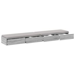 Berkfield Home Bed Drawers in Grey Sonoma - 180x36.5x16.5 cm - Made of Engineered Wood - thumbnail 3