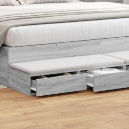 Berkfield Home Bed Drawers in Grey Sonoma - 180x36.5x16.5 cm - Made of Engineered Wood - thumbnail 4