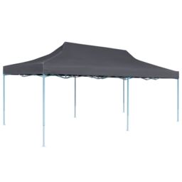 Berkfield Home Folding Pop-up Partytent with Sidewalls 3x6 m Anthracite in Black - thumbnail 3
