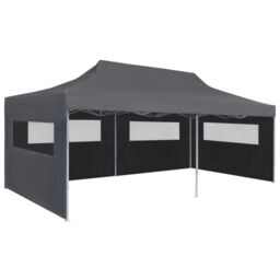 Berkfield Home Folding Pop-up Partytent with Sidewalls 3x6 m Anthracite in Black - thumbnail 1