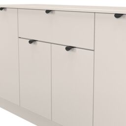 Ready Assembled 2 U Norway 4 Door 1 Drawer Wide Unit (Ready Assembled) in Taupe - thumbnail 5
