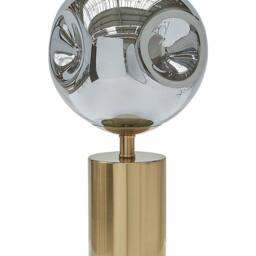 Wyld and Coco Brass Table Lamp with Irregular Glass Shade Modern Glam in Bronze - thumbnail 2