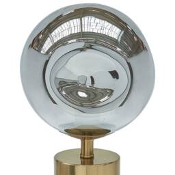 Wyld and Coco Brass Table Lamp with Irregular Glass Shade Modern Glam in Bronze - thumbnail 4