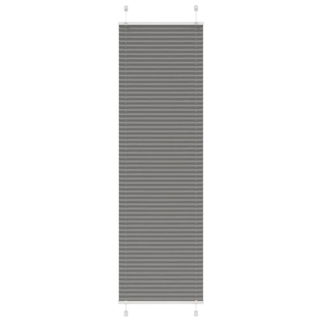 Berkfield Home Pleated Blind Anthracite 55x200 cm Fabric Width 54.4 cm Polyester in Black - image 1
