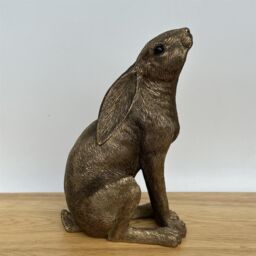 Animal Crackers Bronze Moongazing Hare, Leonardo Reflections Range, Gift Boxed, Height 18cm - thumbnail 4