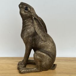 Animal Crackers Bronze Moongazing Hare, Leonardo Reflections Range, Gift Boxed, Height 18cm - thumbnail 3