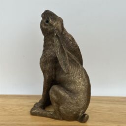 Animal Crackers Bronze Moongazing Hare, Leonardo Reflections Range, Gift Boxed, Height 18cm - thumbnail 6