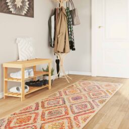Berkfield Home Rug Washable Multicolour 80x300 cm Anti Slip - Size: 100 cm diameter - thumbnail 1