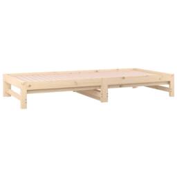 Berkfield Home Pull-out Day Bed 2x(90x190) cm Solid Wood Pine in Brown - thumbnail 6