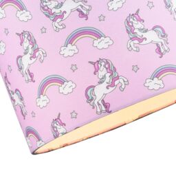 Happy Homewares Beautiful Modern Soft Lilac Cotton Lampshade with Unicorns Clouds & Rainbows - Size: 10 inches - thumbnail 2