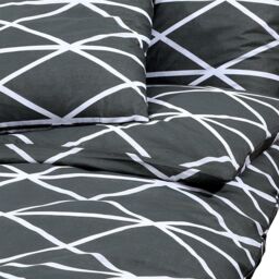 Berkfield Home Duvet Cover Set Grey 200x200 cm Cotton - thumbnail 4