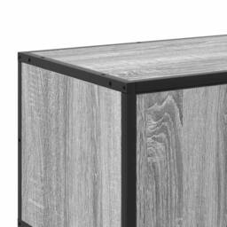 Berkfield Home TV Cabinet Grey Sonoma 100x35x50 cm Engineered Wood & Metal - Size: 100 x 35 x 50 cm - thumbnail 8