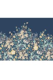 Origin Murals Trailing Lily Wall Mural in Navy - Size: W300 cm x H240 cm - thumbnail 2