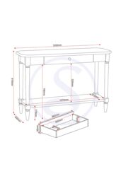 Seconique Chantilly Console Table in Cream - thumbnail 6