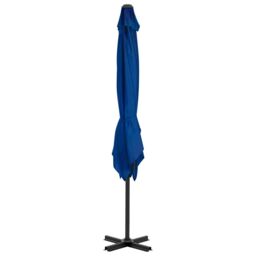 Berkfield Home Cantilever Umbrella with Aluminium Pole Azure Blue 250x250 cm - thumbnail 3