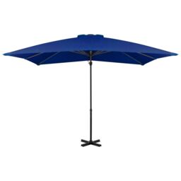 Berkfield Home Cantilever Umbrella with Aluminium Pole Azure Blue 250x250 cm - thumbnail 2