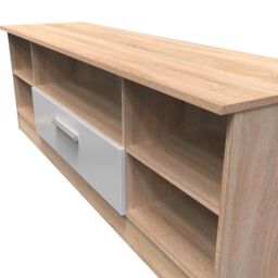 Ready Assembled 2 U Trent Wide 1 Drawer TV & Media Unit (Ready Assembled) in Grey - thumbnail 4