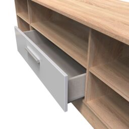 Ready Assembled 2 U Trent Wide 1 Drawer TV & Media Unit (Ready Assembled) in Grey - thumbnail 5