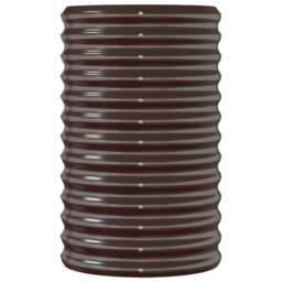 Berkfield Home Garden Raised Bed Powder-coated Steel 114x40x68 cm Brown - Size: 114 x 40 x 68 cm - thumbnail 4