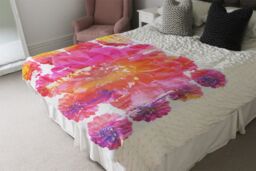 Benjamin Tate Design Blossom Blanket in Natural - Size: 120 cm x 150 cm - thumbnail 3