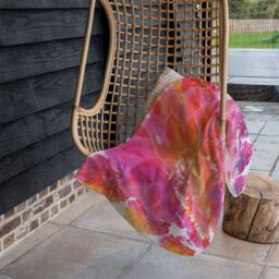 Benjamin Tate Design Blossom Blanket in Natural - Size: 120 cm x 150 cm - thumbnail 4