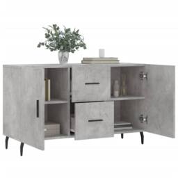 Berkfield Home Sideboard Concrete Grey 100x36x60 cm Engineered Wood - Size: 100 x 36 x 60 cm - thumbnail 4