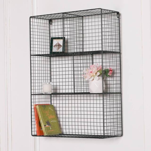 Glasstone Black Wire 5 Compartment Wall Shelf - image 1