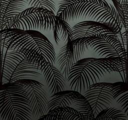 Superfresco Easy Palm Silhouette Teal Print To Order 3m x 2.8m Mural in Blue - thumbnail 2