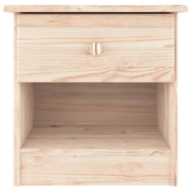 Berkfield Home Beautiful Bedside Cabinet ALTA 43x35x40.5 cm Solid Wood Pine in Natural - image 1