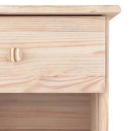 Berkfield Home Beautiful Bedside Cabinet ALTA 43x35x40.5 cm Solid Wood Pine in Natural - thumbnail 8