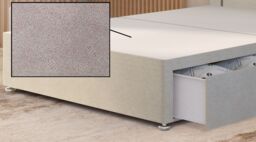 "Somnior Austin 4 Drawer Divan Bed Base & 54"" Floor Standing Headboard Tweed in Natural - Size: King" - thumbnail 5