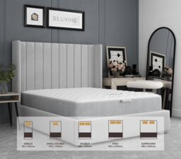 DS Living Imperial Hybrid Pocket Gel Essentials Mattress in Grey - Size: Super King - thumbnail 6