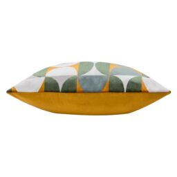 Paoletti Bardot Cut Velvet Retro Cushion in Yellow - Size: 50 cm x 50 cm - thumbnail 4