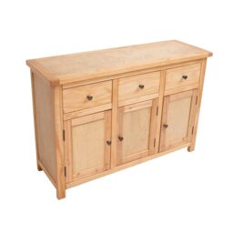 Cabinet Bits Lugo Waxed 3 Drawer 3 Door Sideboard Brass Knob in Light Brown - thumbnail 3
