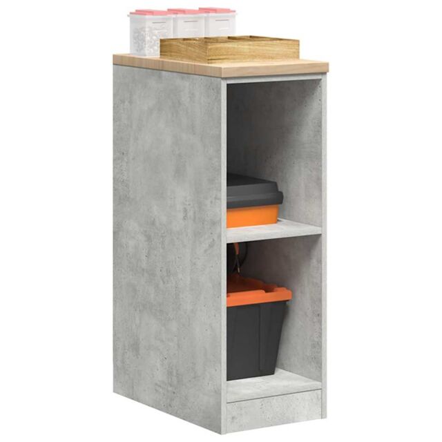Berkfield Home Garage Storage Cabinet Concrete Grey 30x51x85 cm Solid Wood Pine - Size: 30 x 51 x 85 cm - image 1