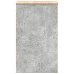 Berkfield Home Garage Storage Cabinet Concrete Grey 30x51x85 cm Solid Wood Pine - Size: 30 x 51 x 85 cm - thumbnail 6