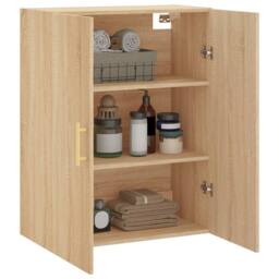 Berkfield Home Wall Mounted Cabinet Sonoma Oak 69.5x34x90 cm in Light Brown - thumbnail 5